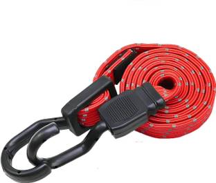 Hybrid Motors Adjustable FlBungee Cord Hooks, Bungee Cords, (Reflective RED, Length 36'') Vehicle Cargo Net