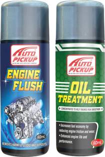 AUTO PICKUP Combo Of Engine Flush And Oil Treatment For Petrol/Diesel Oil Flush & Treatment Engine Cleaner