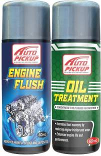 AUTO PICKUP Engine Flush And Oil Treatment Combo Pack 60 ML Pack Of 2 Only for Bikes And Engine Cleaner
