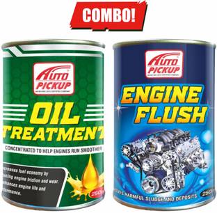 AUTO PICKUP Premium Engine Flush & Oil Treatment Combo for Bike Engine Cleaner