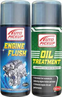 AUTO PICKUP Premium Quality Engine Flush And Petrol Fuel Treatment Combo Pack of 60 ML Nil Engine Cleaner