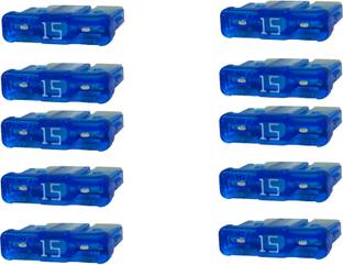 Ovicart Bike Car Blade Fuse - 15A (Pack of 10) Vehicle Fuse