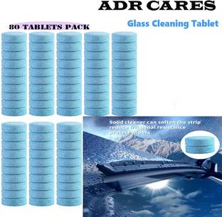 ADR CARES ADR 80 PCS/1Set Car Wiper Detergent Effervescent Tablets Washer Auto Windshield Cleaner Glass Wash Cleaning Compact Concentrated Tools (80) Tablet Concentrate Vehicle Glass Cleaner