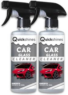 Quickshines Car Glass Cleaner | Shining & Crystal-Clear Visibility Pack of 2 Liquid Vehicle Glass Cleaner