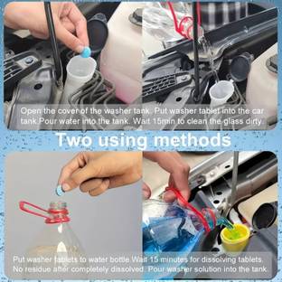 PROGIENCE 10-Pcs Tablet Car Windshield Wiper Glass cleaning Detergent Effervescent Tablets Tablet Concentrate Vehicle Glass Cleaner