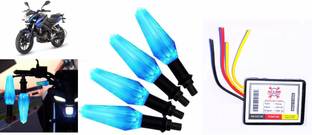 acube mart Front, Rear LED Indicator Light for Universal For Bike Universal For Bike