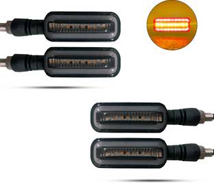Autofledge Set of 4 Bike Front, Side, Rear SMD KTM DRL LED Indicator Turn Signal Light Headlight Car, Motorbike, Truck, Van LED (12 V, 10 W)