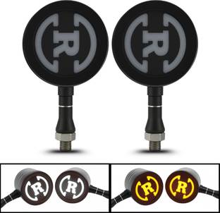 AutoPowerz Front, Rear LED Indicator Light for Royal Enfield, Universal For Bike Universal For Bike