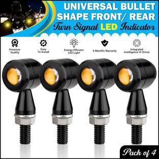 MIKANIX Front, Rear LED Indicator Light for Universal For Bike Universal For Bike