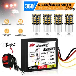 Moto Genius Front, Rear, Side LED Indicator Light for Universal For Bike