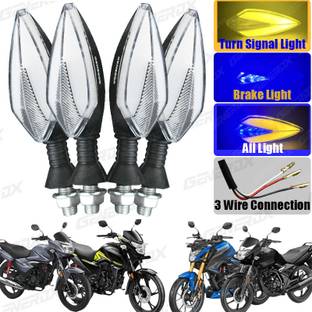 Generox Front, Rear LED Indicator Light for Honda Universal For Bike