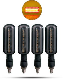 Autofledge Set of 4 Bike Front, Side, Rear DRL LED Light Indicator Turn Signal Light Headlight Car, Motorbike, Truck, Van LED (12 V, 10 W)