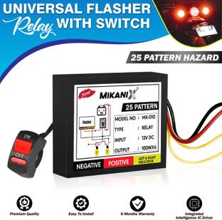 MIKANIX Front, Rear Flasher Indicator Light for Universal For Bike Universal For Bike