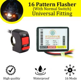 Otoroys Front, Rear, Side Flasher Indicator Light for Universal For Bike Universal For Bike