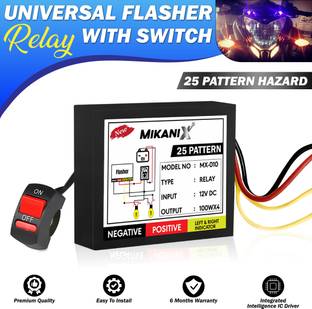 Moto Genius Front, Rear Flasher Indicator Light for Universal For Bike
