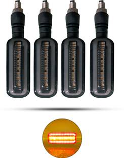 Autofledge Bike Front, Side, Rear SMD LED Light Pack of 4 Indicator Turn Signal Light Headlight Car, Motorbike, Truck, Van LED (12 V, 10 W)
