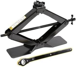 Kruvad Scissor Car Jack Tire Changing Tool Lift Wind Up Tool with Portable Crank Handle Vehicle Jack