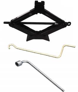 EKRASH Black 3 Ton Scissor jack for Car/ Auto with Spanner Vehicle Jack
