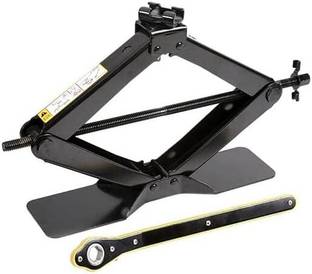 Kruvad Scissor Car Jack Tire Changing Tool Lift Wind Up Tool with Portable Crank Handle Vehicle Jack