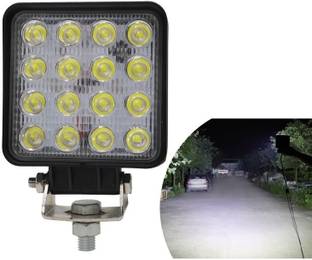 ELTRON TURBO Original Waterproof 16 LED 48W 12V DC Square Focus Beam Light (Pack Of 1) Fog Lamp Car, Motorbike LED (12 V, 48 W)