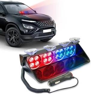 CARZEX 16 LED RED BLUE Flasher Strobe Emergency Dash Light Car, Van, Truck LED (12 V, 48 W)