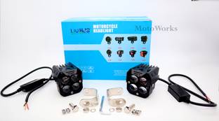 hjg MotoWorks 4 LED Future Square Devil Eye Powerful 60W Fog Light Motorbike & Car Fog Lamp Motorbike, Car LED (12 V, 60 W)