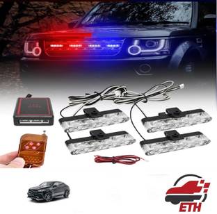 ETH Car Police Light 4 X 4 LED With Wireless Remote (ETH279) Back Up Lamp Car, Van, Truck LED (12 V, 55 W)