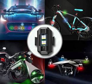 insignia decor Strobe Light for bike helmet cycle safety light 7 Colors 45 Modes LED Aircraft Brake Light Car, Motorbike LED (5 V, 1 W)