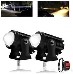 CARZEX Mini Yellow/White LED Fog Light for bike, scooty,cars Fog Lamp Motorbike LED (12 V, 36 W)