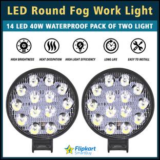 Flipkart SmartBuy 14 LED Round Fog Light 4 Inches 42W Waterproof Off Road Driving Lamp for Fog Lamp Car, Motorbike LED (12 V, 42 W)