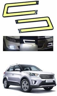 PRTEK U Shape COB LED DRL Light White 6000K High Power Brighter Bumper DRL Lights R_13 Headlight Car LED (12 V, 60 W)