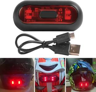 Vagary Helmet Light with 3 Modes Flashing, Motorcycle Bike Red Safety Helmet Light Indicator Light Motorbike LED (12 V, 10 W)