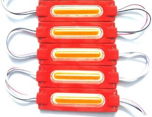 Steko (5-Pieces) RED 2 Watt DC 12V Capsule Shape LED Module Light For Decoration Interior Light Motorbike LED (12 V, 2 W)