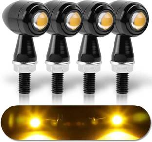 SRPHERE 4pc Turn Signals Mini Blinkers Small Metal Front Rear Indicator Indicator Light Motorbike LED (12 V, 12 W)