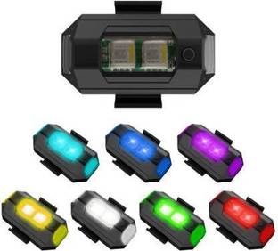 Gadiparts 7 Colors Motorcycle Bike Helmet LED Blinker Night Light Tail Light Motorbike LED Indicator Light Car, Motorbike LED (12 V, 12 W)