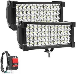 FABTEC 7 Inch 48 led bar Light Bike Led Fog Light 48 led Off-Road Flood Beam Fog Lamp Motorbike LED (12 V, 144 W)