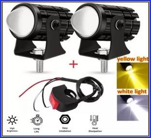 SOWME Mototrcycle Mini Yellow/White LED Fog Light 40 Watt Universal for all Bikes Fog Lamp Car, Motorbike, Truck, Van LED (12 V, 20 W)