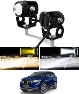 MATIES High/Low Beam Amber And White Twin Mini LED Light For XUV 700 Mahindra 2021 Fog Lamp Car, Motorbike, Truck, Van LED for Mahindra (12 V, 55 W)