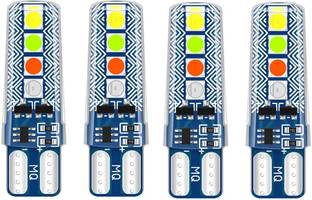 Delhismart T-10 SOCKET PARKING LED BULB FOR BIKES,CARS (RGB STOBE) PACK OF 4 Parking Light Car, Motorbike LED (12 V, 8 W)