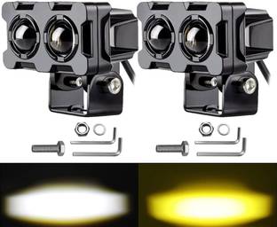 Anaisha LED Fog Lights ,White and Amber Projector Light for all bikes (pack of 2) Fog Lamp Motorbike LED (12 V, 40 W)