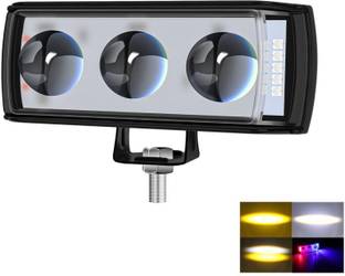 TRYFLY A2 SIX MODE Yellow/White with Red/Blue 60W DC 9V-60V Dual Lens Fog Light Fog Lamp Car, Motorbike, Truck, Van LED (12 V, 30 W)