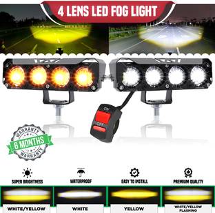 MIKANIX LED Fog Light with Flashing | 5 Modes of Changing Light With Switch Fog Lamp Motorbike, Car, Van, Truck LED (9 V, 50 W)