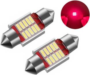 AutoPowerz 10 LED Car Interior Roof Light Super Bright Reading SUV Dome Lamp Bulb (5W, Red, 2 PCS) License Plate Light Car LED (10 V, 5 W)
