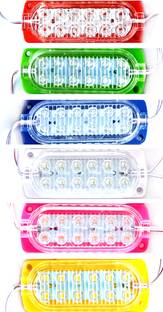 Steko 6 Pieces DC 12 Volt 3 Watt (12-LED) Waterproof LED Module Light (6 COLORS) Interior Light Motorbike LED (12 V, 3 W)