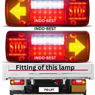 INDO-BEST Tata/Ashok Leyland 4 Chamber Stop Arrow LED 12V (Set) for Truck Buses Tail Light Truck LED for Tata (12 V, 21 W)