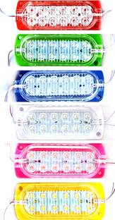 Steko 6 Pieces DC 12 Volt 3 Watt (12-LED) Waterproof LED Module Light (6 COLORS) Interior Light Motorbike LED (12 V, 3 W)