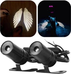BIKEBLOOM Motorcycle LED Angel Wings Style Light Waterproof, Universal fit(white colour) Side Marker Van, Car, Motorbike LED (12 V, 30 W)
