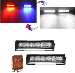 Auto MT 2COB 3IN1 LED BAR Strobe WHITE BLUE RED 6" 12V 40w/Pair Flasher Mini Light Bar Fog Lamp Car, Motorbike, Truck, Van LED (12 V, 24 W)