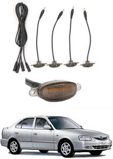 MATIES 4 LED Front Grill Led Lights Amber Lights DRL For Accent-Hyundai-2004 Parking Light Car, Van LED for Hyundai (12 V, 12 W)