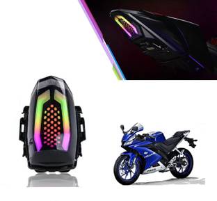Vagary Tail Light with Multicolor Led Indicator for Yamaha R15 V3 Brake Light Motorbike LED for Yamaha (12 V, 15 W)